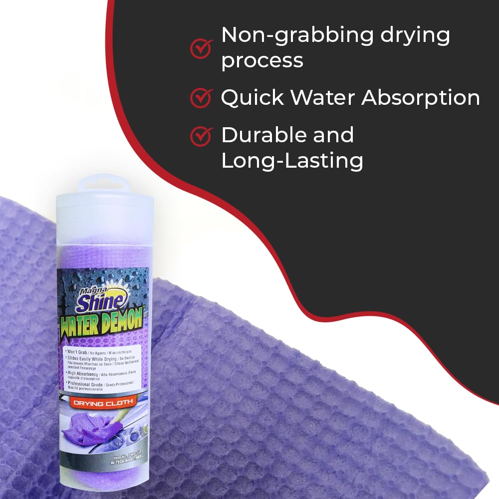 HI-TECH towel drying car roof with streak-free benefit