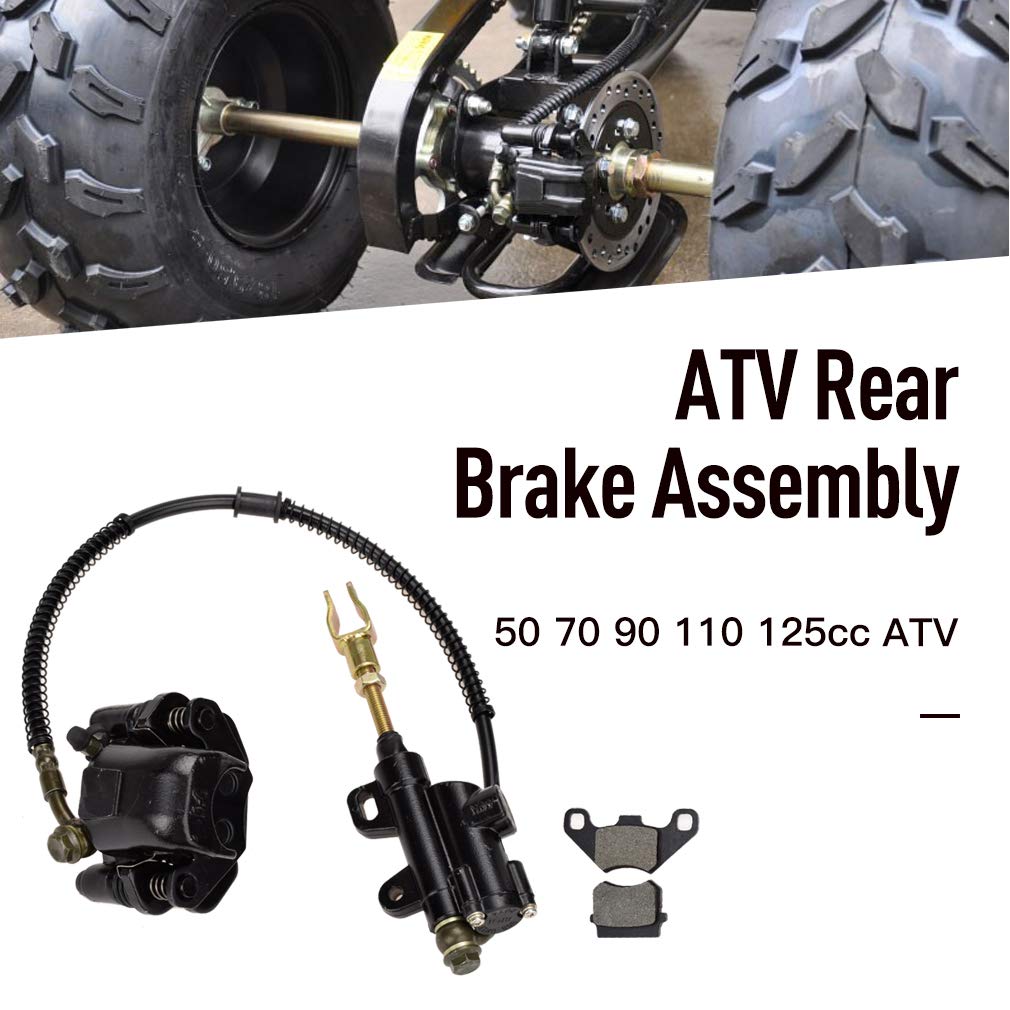 HIAORS brake hose length comparison showing 550mm tubing to reach rear brake