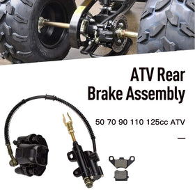 HIAORS brake hose length comparison showing 550mm tubing to reach rear brake