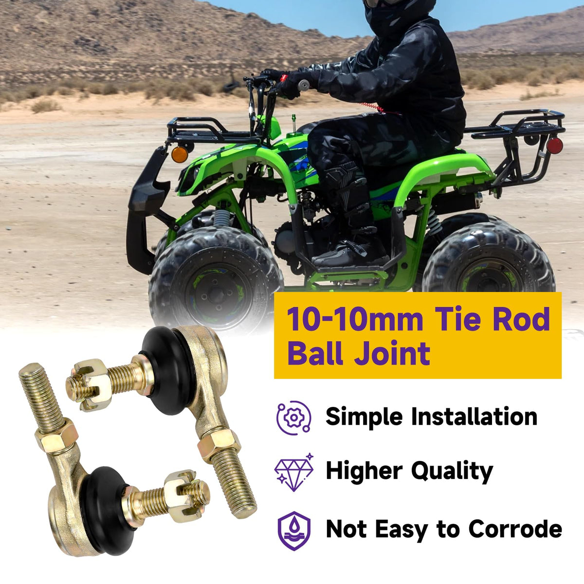 HIAORS close-up of 10mm threaded stud highlighting precise fit and corrosion resistance