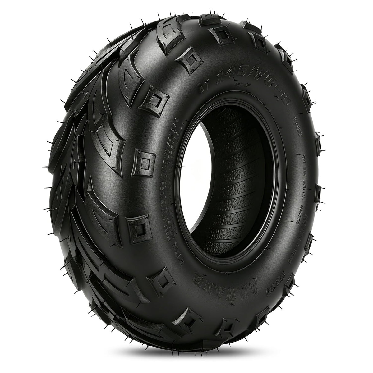 HIAORS front profile tire showing full tread and shape for confident traction