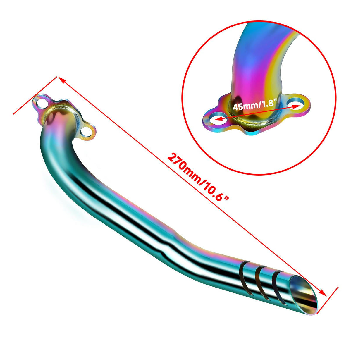 HIAORS header mounted on a mini bike engine for better throttle response