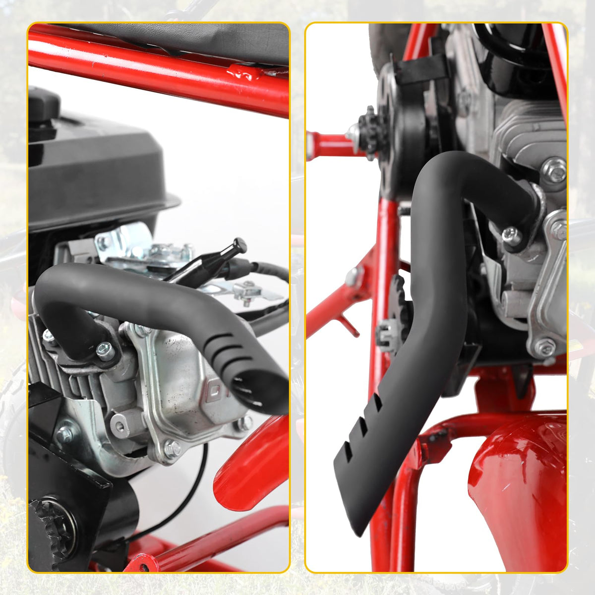 HIAORS lifestyle shot on go-kart showing improved sound and performance