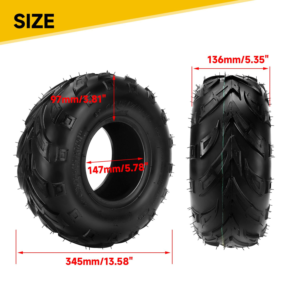 HIAORS tire packaging with label, model details, and easy identification