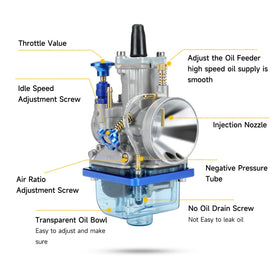 HIAORS horn-shaped intake profile showing increased airflow and better fuel atomization