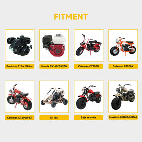 HIAORS mounted on a mini bike in outdoor setting, highlighting performance upgrade