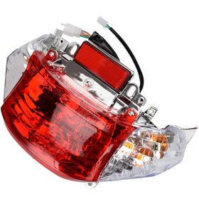 HIAORS taillight beside ruler showing 148 mm mounting spacing for accurate fit checking
