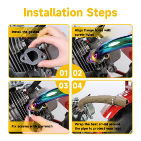 HIAORS side profile of extended pipe for smoother exhaust flow