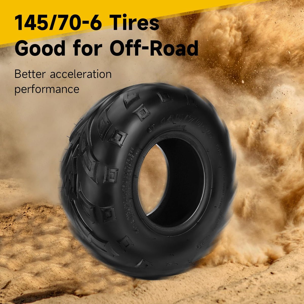 HIAORS sidewall view with size markings and durable rubber construction benefit
