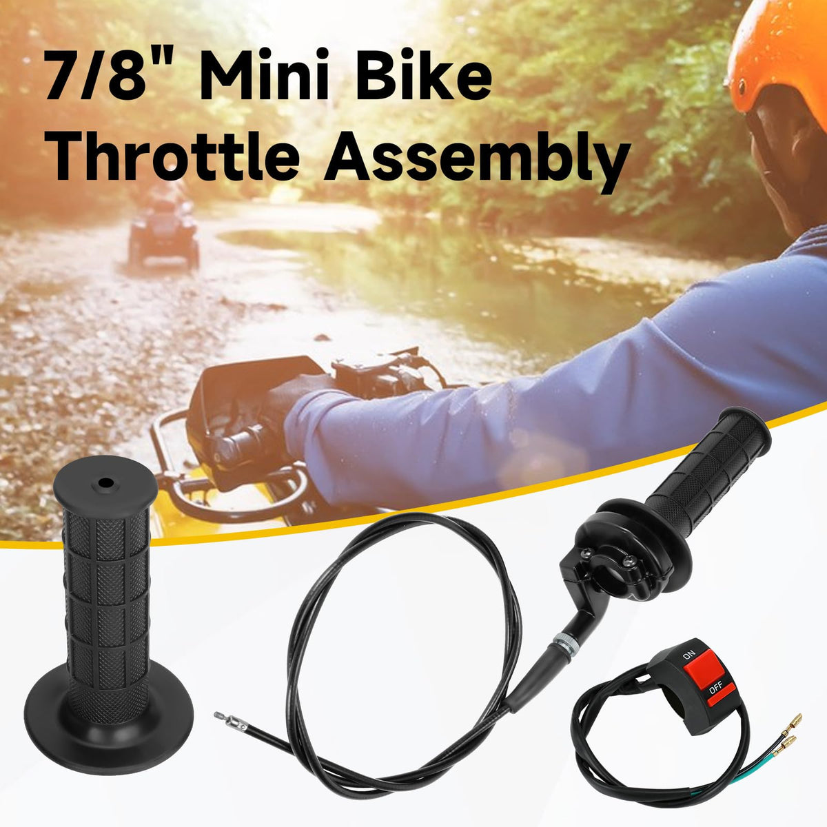 HIAORS throttle cable and clamp close view demonstrating smooth throttle response