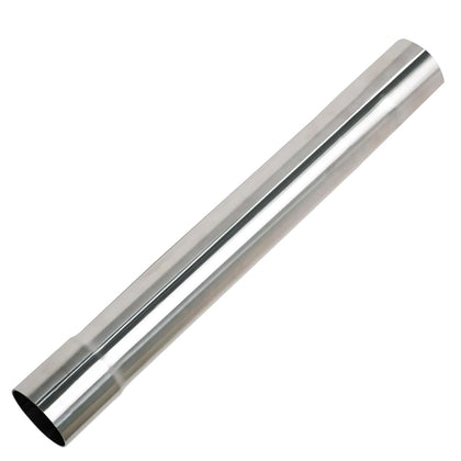 HiBuyer front view of 2-inch T304 exhaust tube showing polished finish and fit benefit