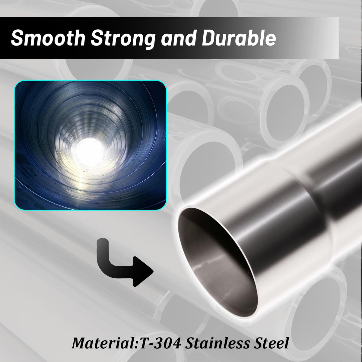 HiBuyer installed as a tailpipe extension demonstrating straightforward fit benefit