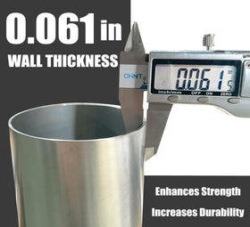 HiBuyer tube beside a ruler showing 18-inch length for accurate sizing benefit