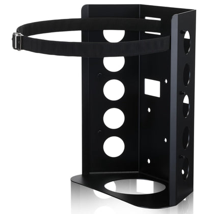 Hicarer front view bracket showing secure tank fit and space-saving benefit