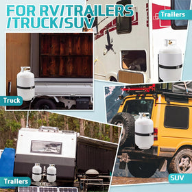 Hicarer mounted on RV at campsite demonstrating easy access and safety