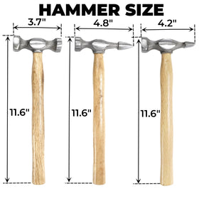Hiceeden close-up of hardened hammer heads illustrating wear-resistant finish