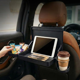 HicyWant front-facing tray on seat showing secure attachment and stability