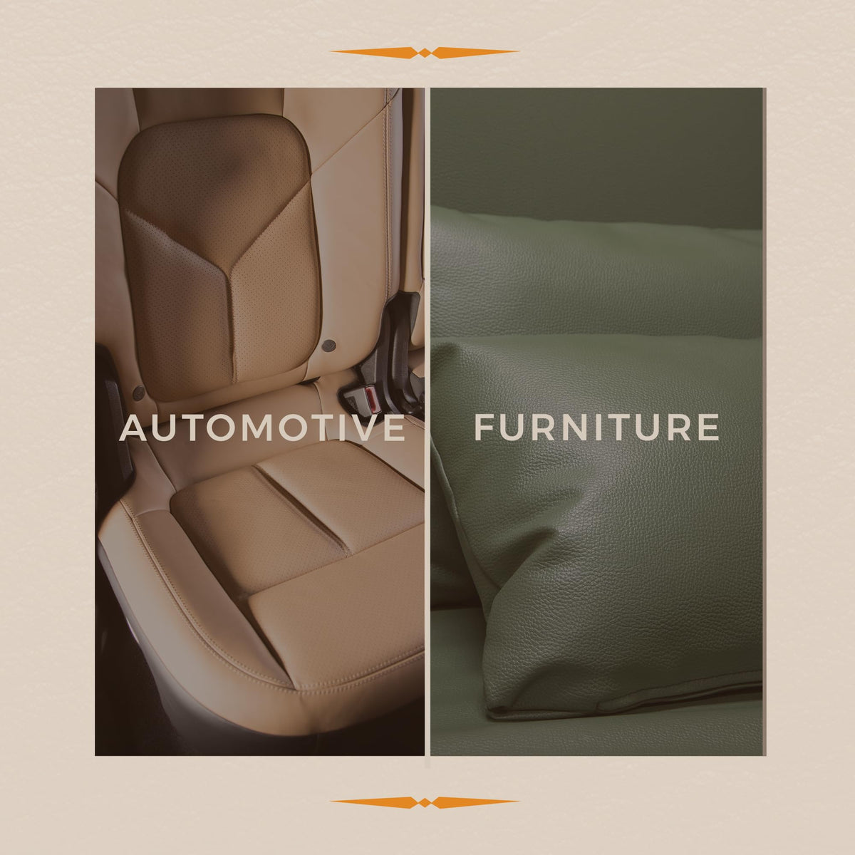 Hide-Bracer before and after sofa showing improved leather appearance and restored softness