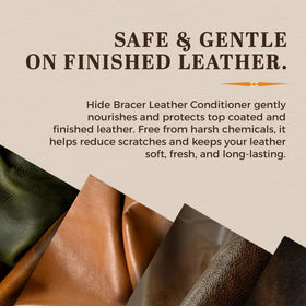 Hide-Bracer used on jacket collar highlighting protection and renewed suppleness