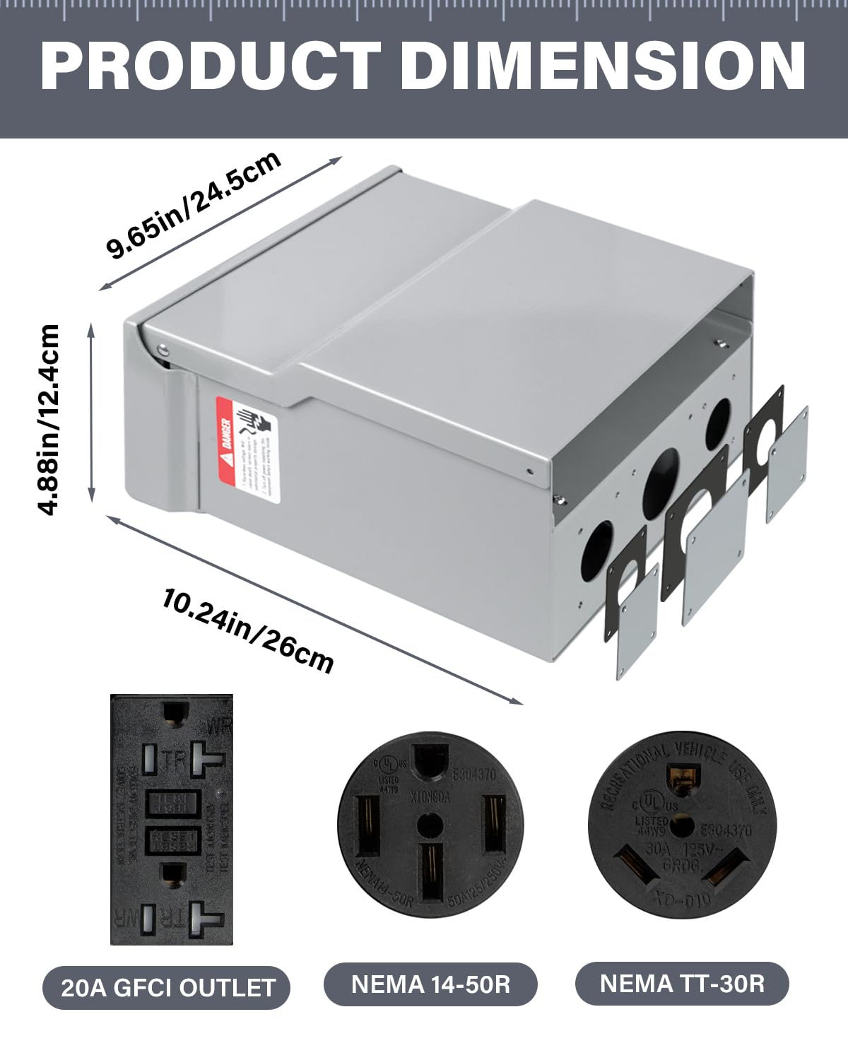 HIEHO open cover at 90 degrees showing protected access and weather resistance