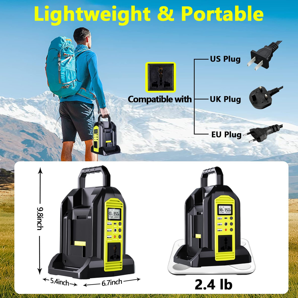Hiesuan powering jobsite tools and charger, reliable low-noise power delivery