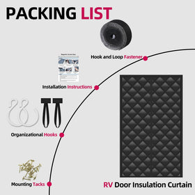 Hifor product packaging with adhesive Velcro and hooks included for easy install
