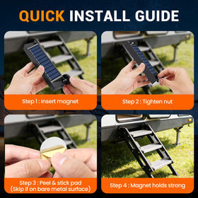Hifor hand holding single light showing size and easy tool-free install