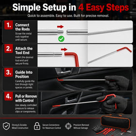 HIGH & SKY tool in use creating a small door gap to avoid panel damage during entry