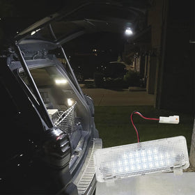 HIGH FLYING front view of LED tailgate light showing clean integration and brighter illumination