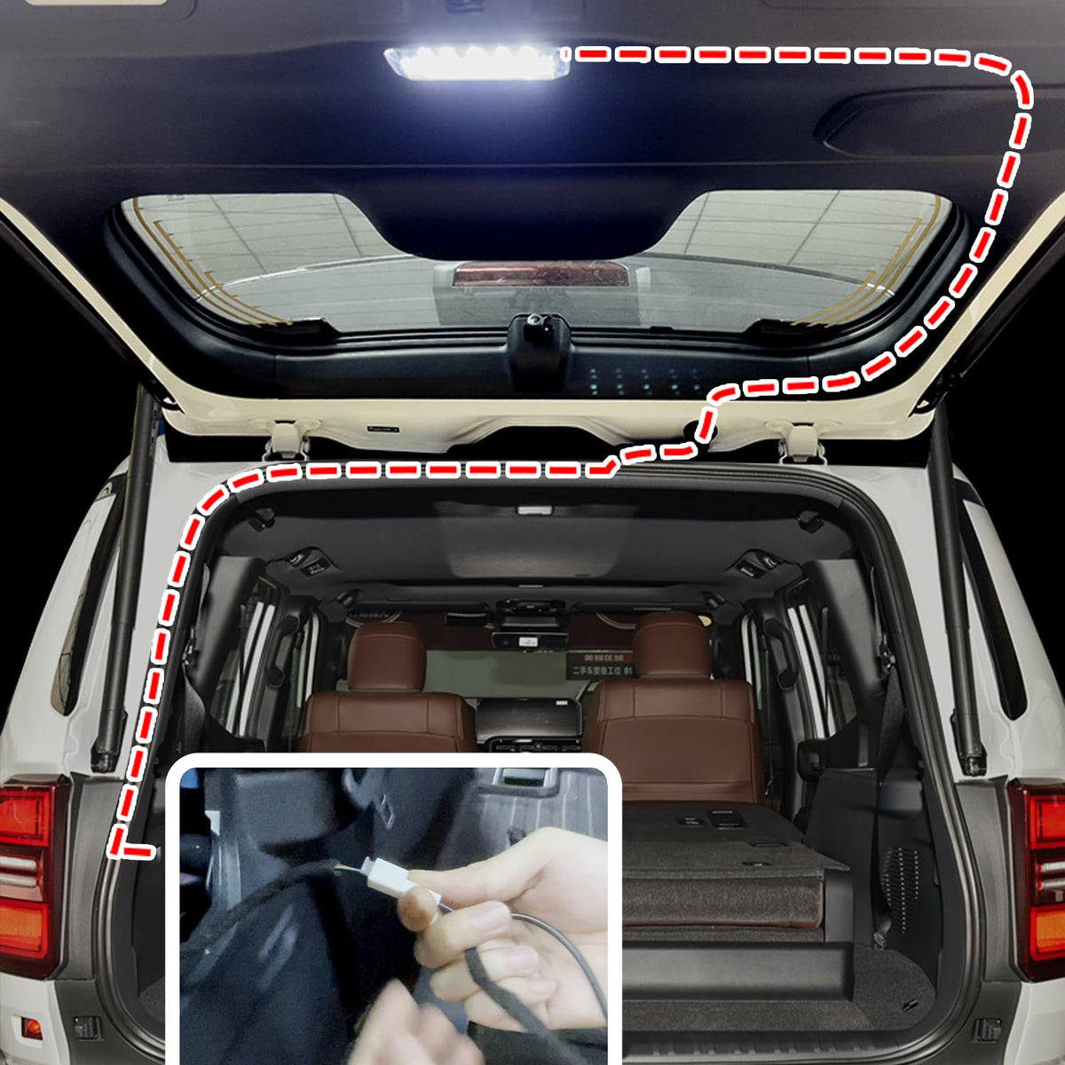 HIGH FLYING night comparison image showing brighter cargo visibility benefit