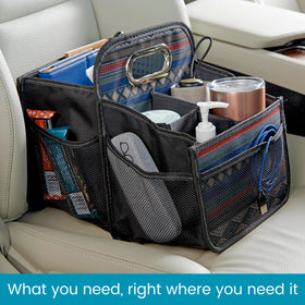 High Road car caddy folded flat for compact storage and easy transport between car and home