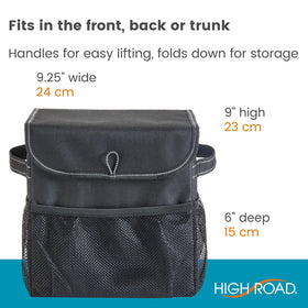 High Road Carganizer underside showing grip strips and foldable bottom for stability