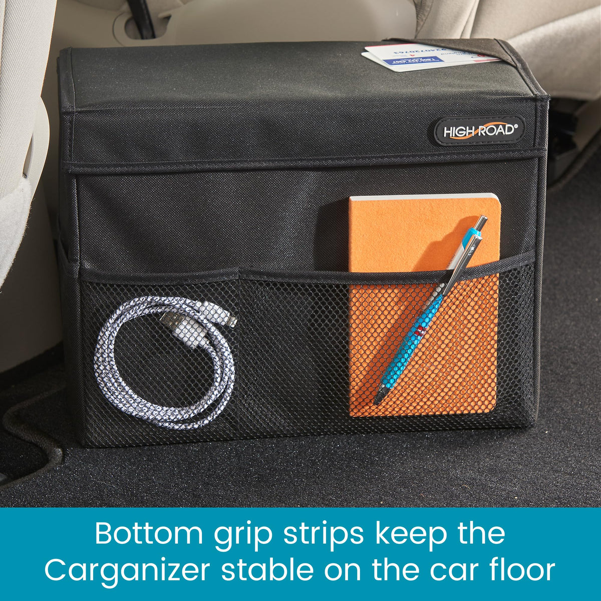 High Road Carganizer placed in trunk creates organized storage zone