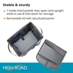 High Road Carganizer exterior pockets detail with easy-access storage benefit