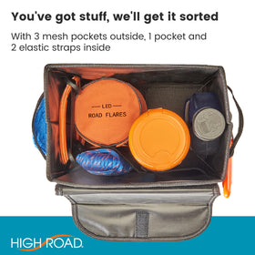 High Road Carganizer set in a trunk organizing road trip essentials efficiently