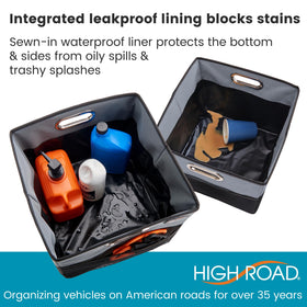 High Road CargoCube loaded in car trunk demonstrating organized cargo transport