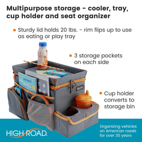 High Road CarHop insulated compartment open with divider keeping items chilled