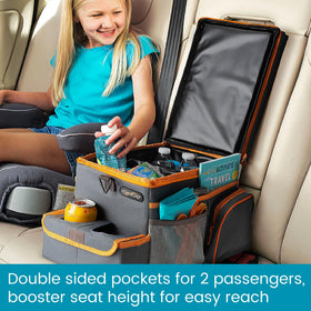 High Road CarHop rigid lid used as stable snack tray for kids benefit