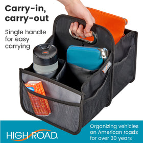 High Road adjustable divider demo securing cups and bottles upright benefit
