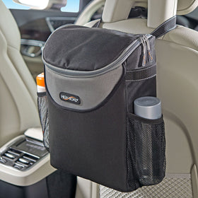 High Road front-mounted cooler on car seat showing organized storage benefit