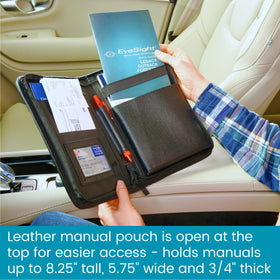 High Road gusseted pocket with manuals demonstrating secure fit
