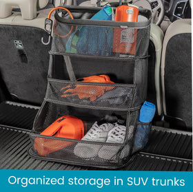 High Road installed on backseat middle position to organize kids’ items
