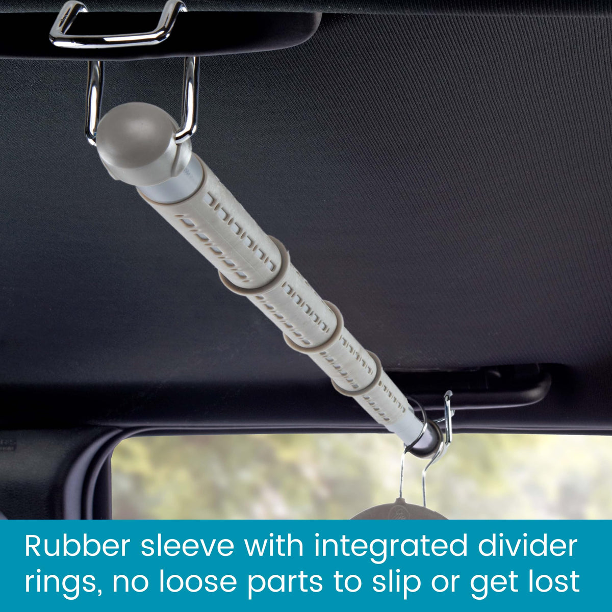 High Road installed in sedan demonstrating wrinkle-free clothing transport