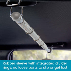 High Road installed in sedan demonstrating wrinkle-free clothing transport