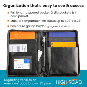 High Road open case revealing internal pockets and organized layout
