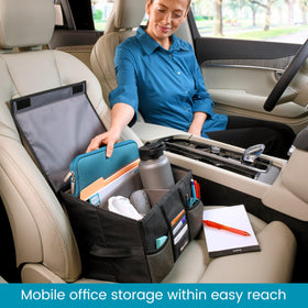 High Road organizer open with divider panels showing customizable file benefit