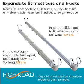 High Road telescoping lock detail showing twist-lock security and durability