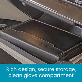 High Road faux-leather texture close-up showing durable pebbled grain