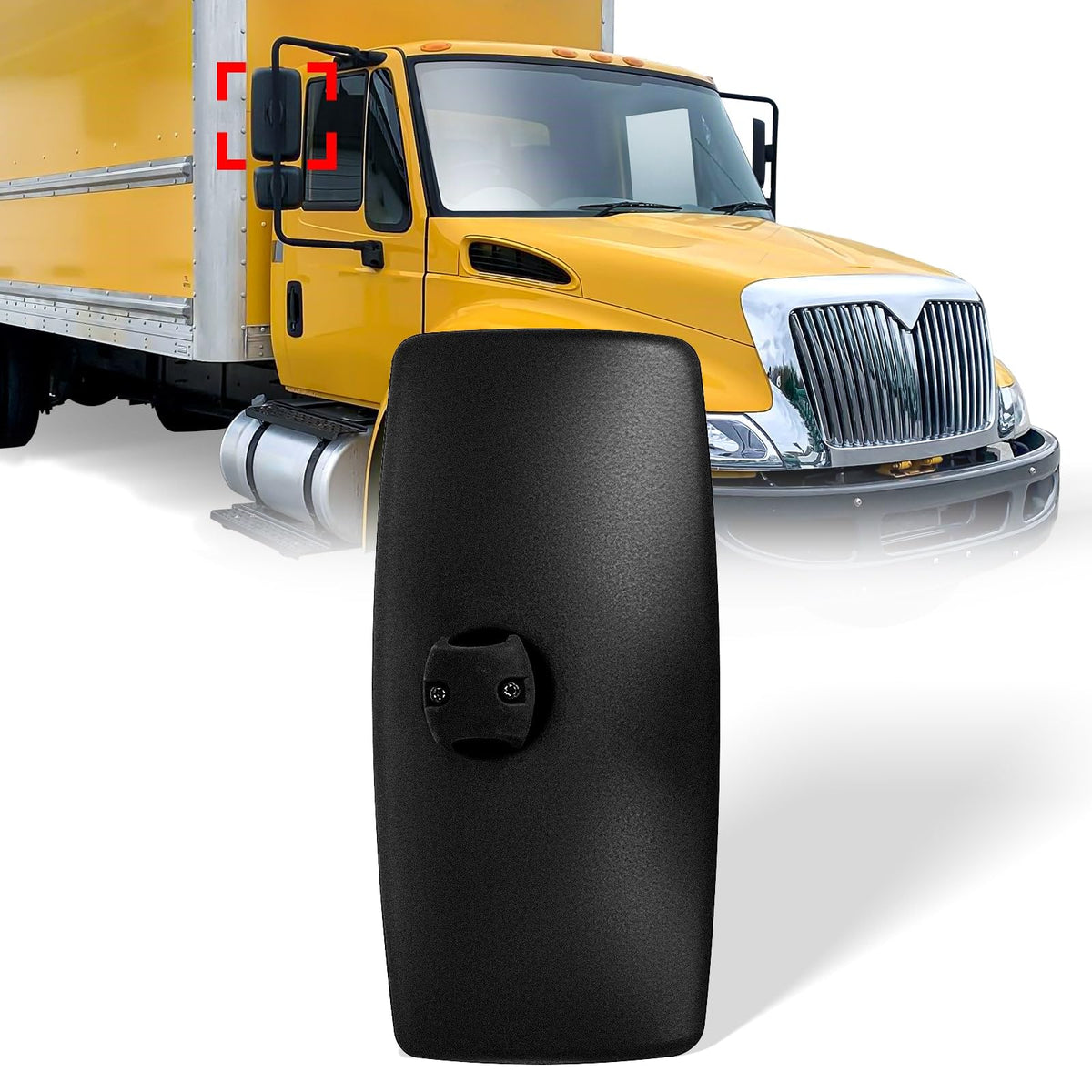 High Soar front view mirror showing clear field of vision and fit benefit