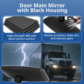 High Soar mirror mounted on an International door showing direct-fit benefit